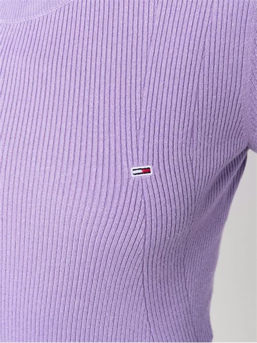 Maglia donna con ricamo logo piccolo sul petto TOMMY Jeans | DW0DW11713VLK
